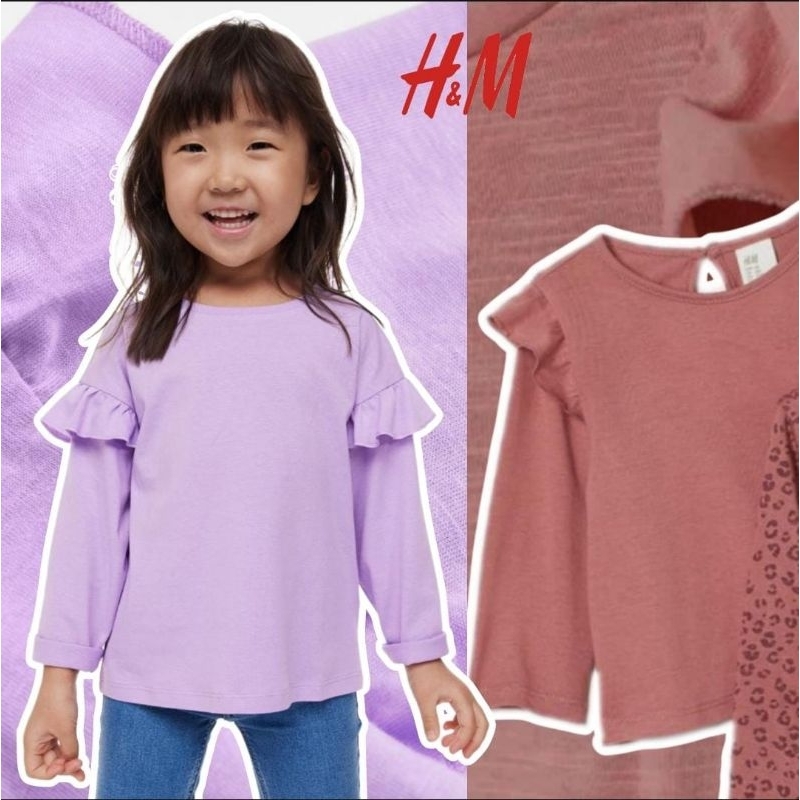 B407 KAOS ANAK PEREMPUAN LENGAN PANJANG HNM ORI