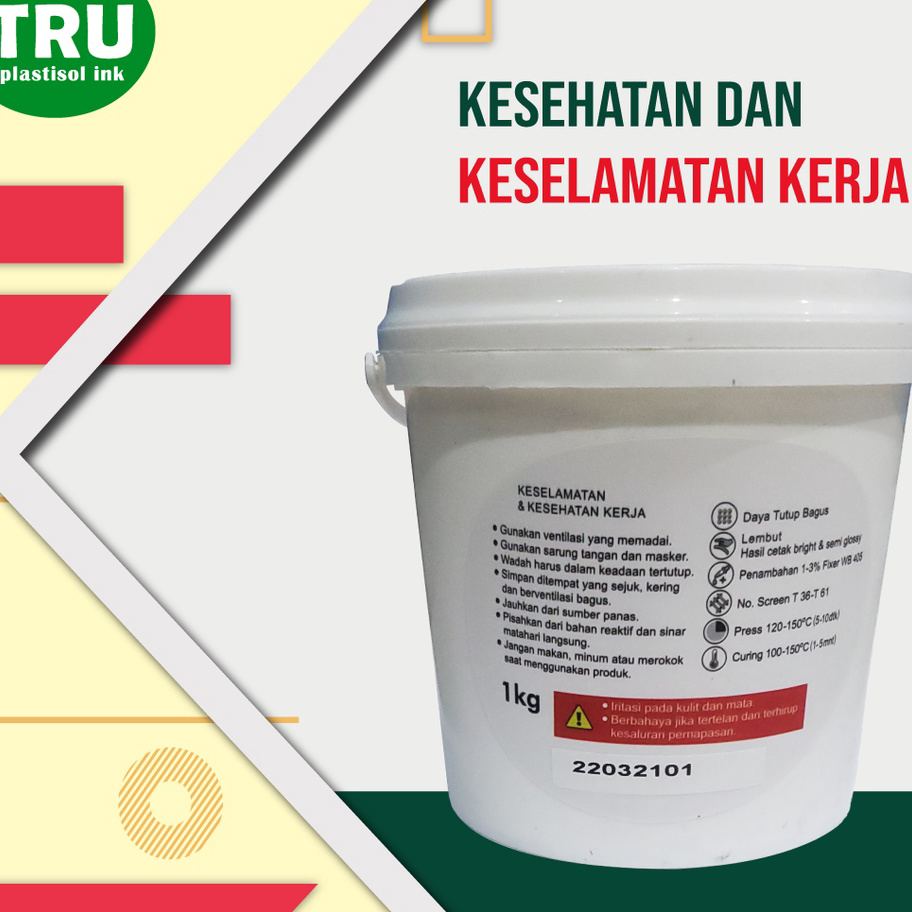 

Ready Stock TRUcolor Rubber White Mix Clear Tinta Sablon Rubber Distro Waterbase Putih Ekonomis Original 1kg