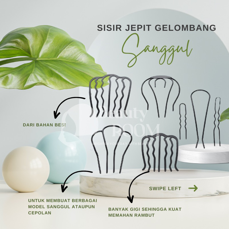 Beautyroom.jkt - Sirkam Sisir Jepit Sanggul Bobby Pin / Jepit Gelombang / Sasak / Pramugari