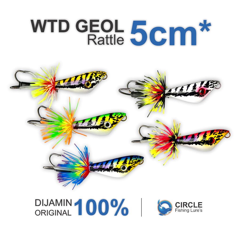 Auto/WTD GEOL Rattle 5CM motif toman umpan pancing gabus dan toman