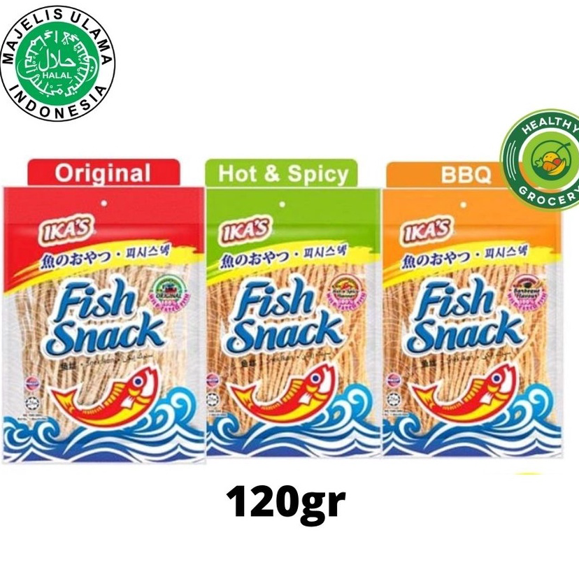 

Laris Ika's Fish Snack 120gr / IKAS Kerupuk Ikan Rasa BBQ Original Hot Spicy