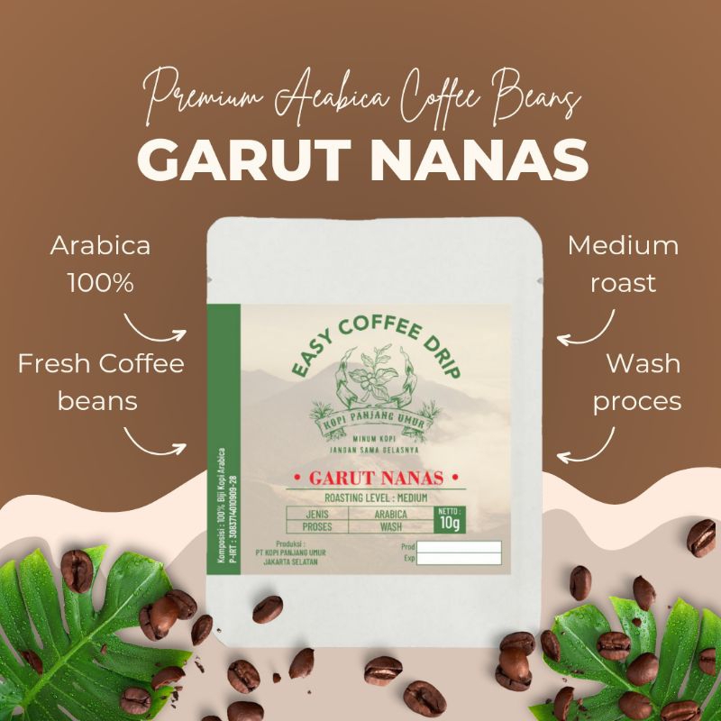 

Garut Nanas Kopi Arabika Garut Nanas Premium Coffee Drip 10g By. Kopi Panjang Umur.