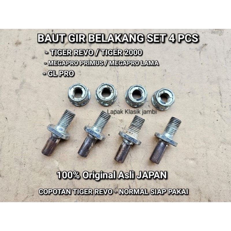 Baut Gir Gear Belakang TIREV TIGER REVO TIGER LAMA MEGAPRO PRIMUS GL PRO Original Asli Copotan motor