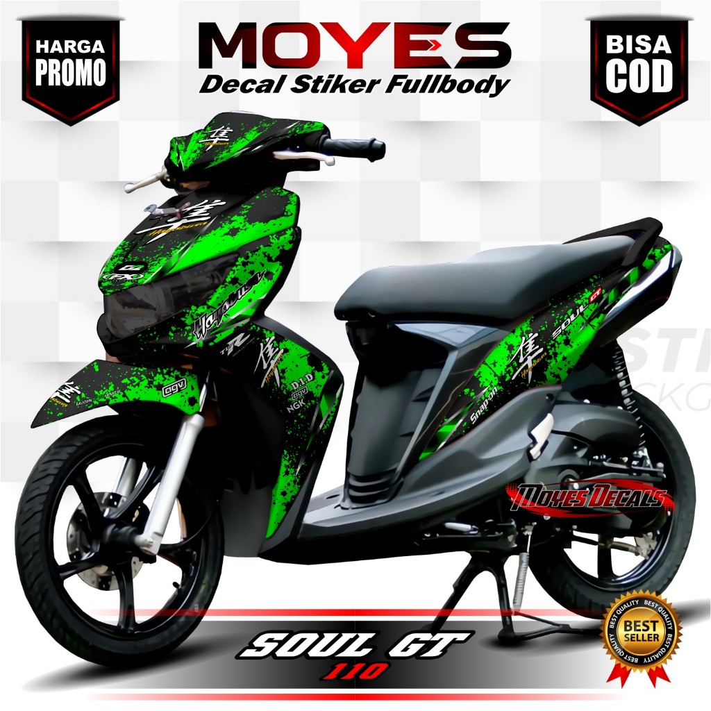 TERBARU Decal Variasi  Soul Gt 110 Stiker Fullbody Yamaha Soul Gt 110 Design Motiv Hayabusa