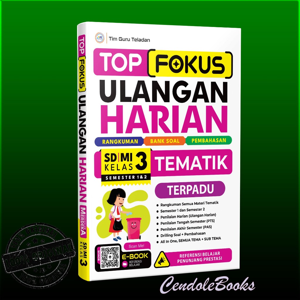 Buku SD Kelas 3 : Top Fokus Ulangan Harian Tematik SD/MI Kelas 3 (All in One Semua Tema)