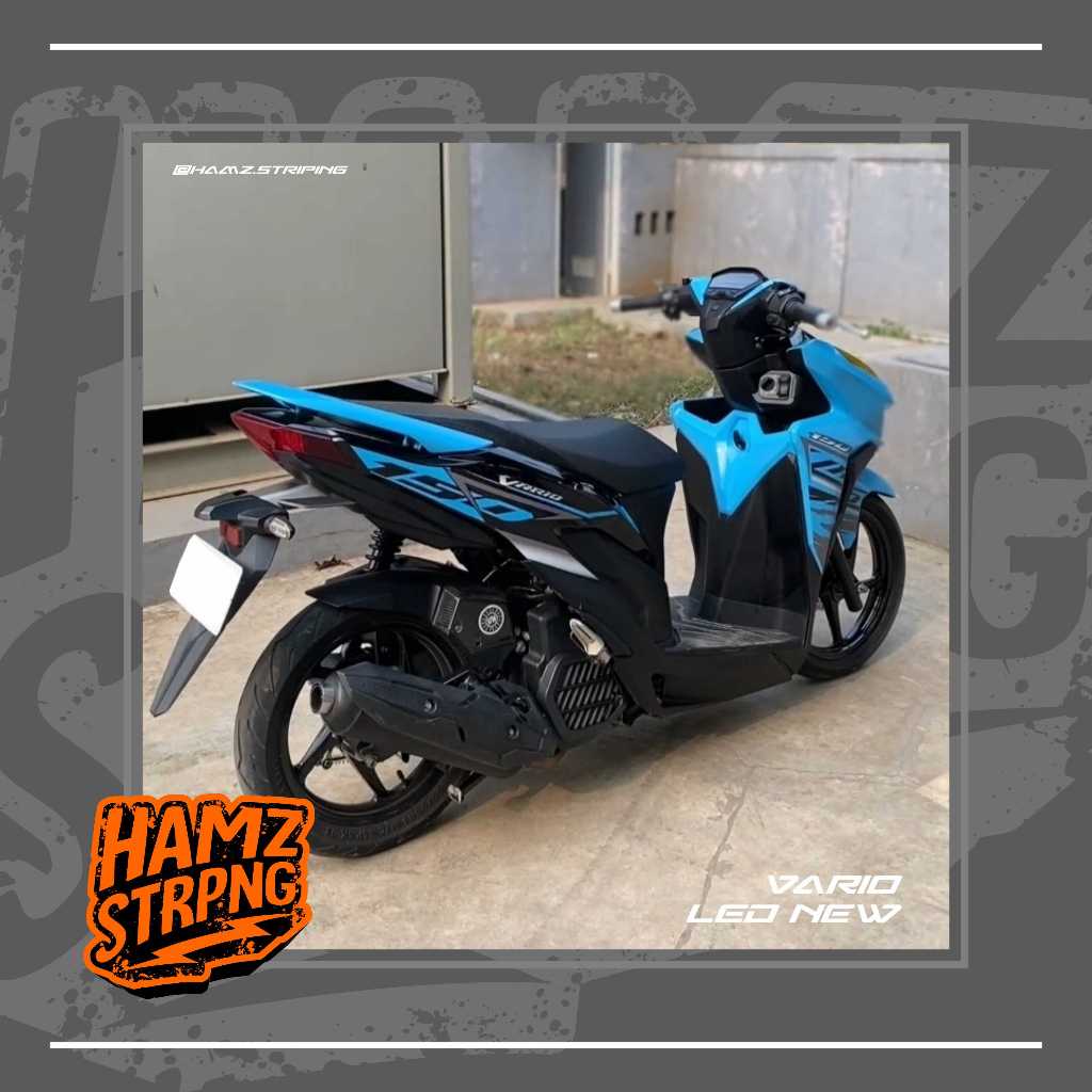 Striping Transparan Vario Led New Kombinasi Warna 125-150 - Sayap Motor