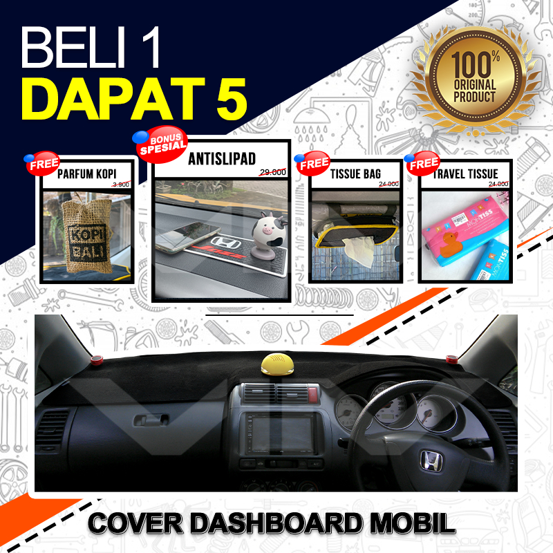Cover Dashboard Mobil Honda Jazz GD4 2002 - 2007 | Alas Karpet Dasbor Interior Mobil Jazz Gen 1 GD3 