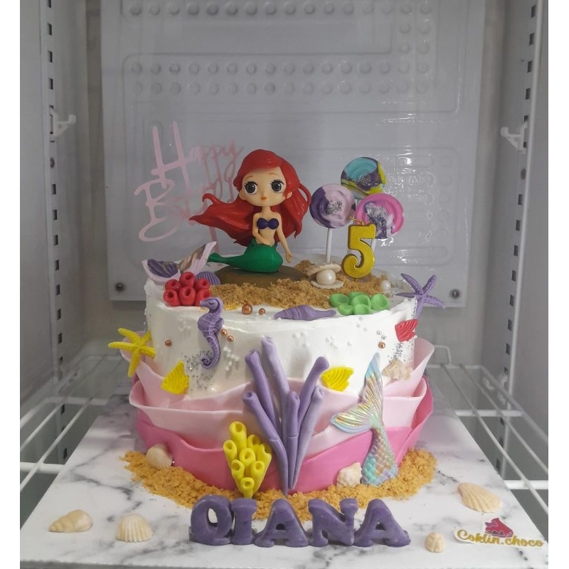

Cake Birthday Mermaid kue ultah Duyung / KUE ULANG TAHUN ARIEL / KUE ULTAH MERMAID DUYUNG.