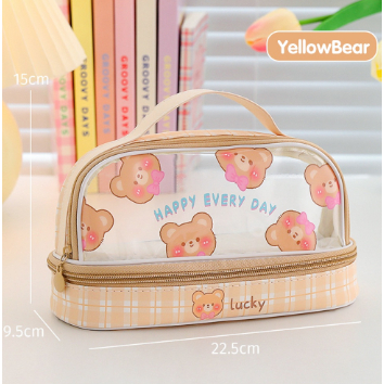 

Tempat Pensil Dua Lapis / Tas Pensil Motif Lucu Transparan Terlaris