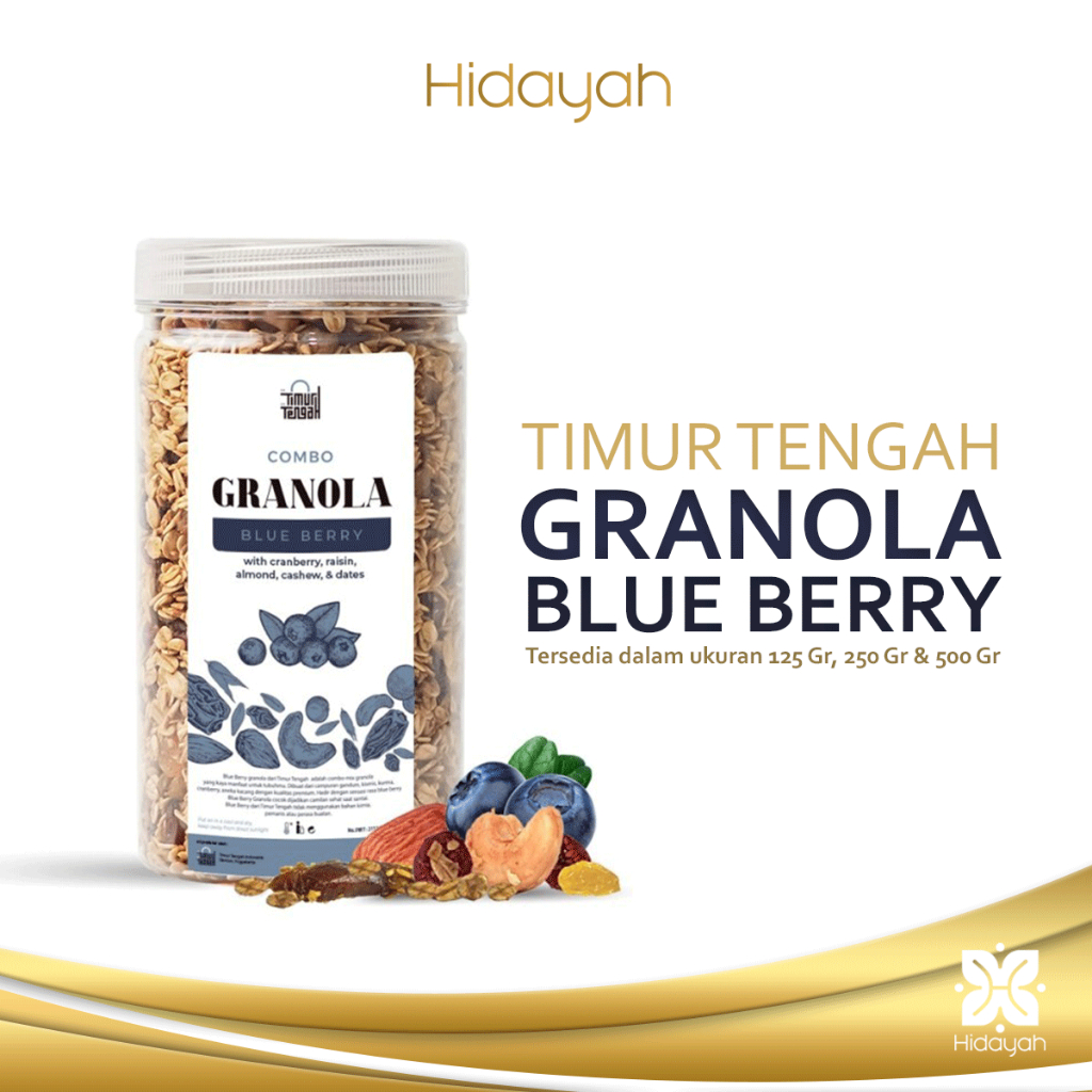 

Granola Blueberry Premium Timur Tengah Sereal Makanan Sehat Premium Quality