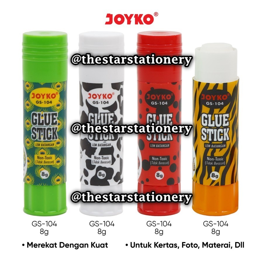 

(1 Biji) GROSIR Glue Stick Joyko GS-104 8 Gram Animal / Lem Kertas Batang Joyko GS-104 (1 Biji)