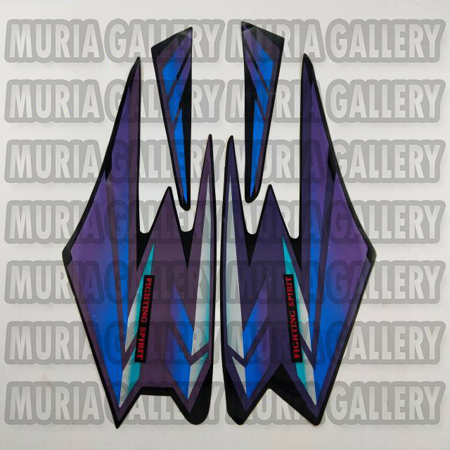 striping stiker list body stiker yamaha rx king tahun 2002 hitam biru full set n kualitas terbaik te