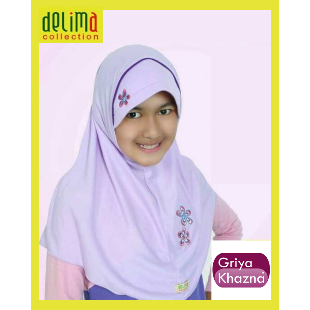Kerudung Sekolah Jilbab Anak Bergo Daily Anak Cewek Delima JAB 07C Original Brand