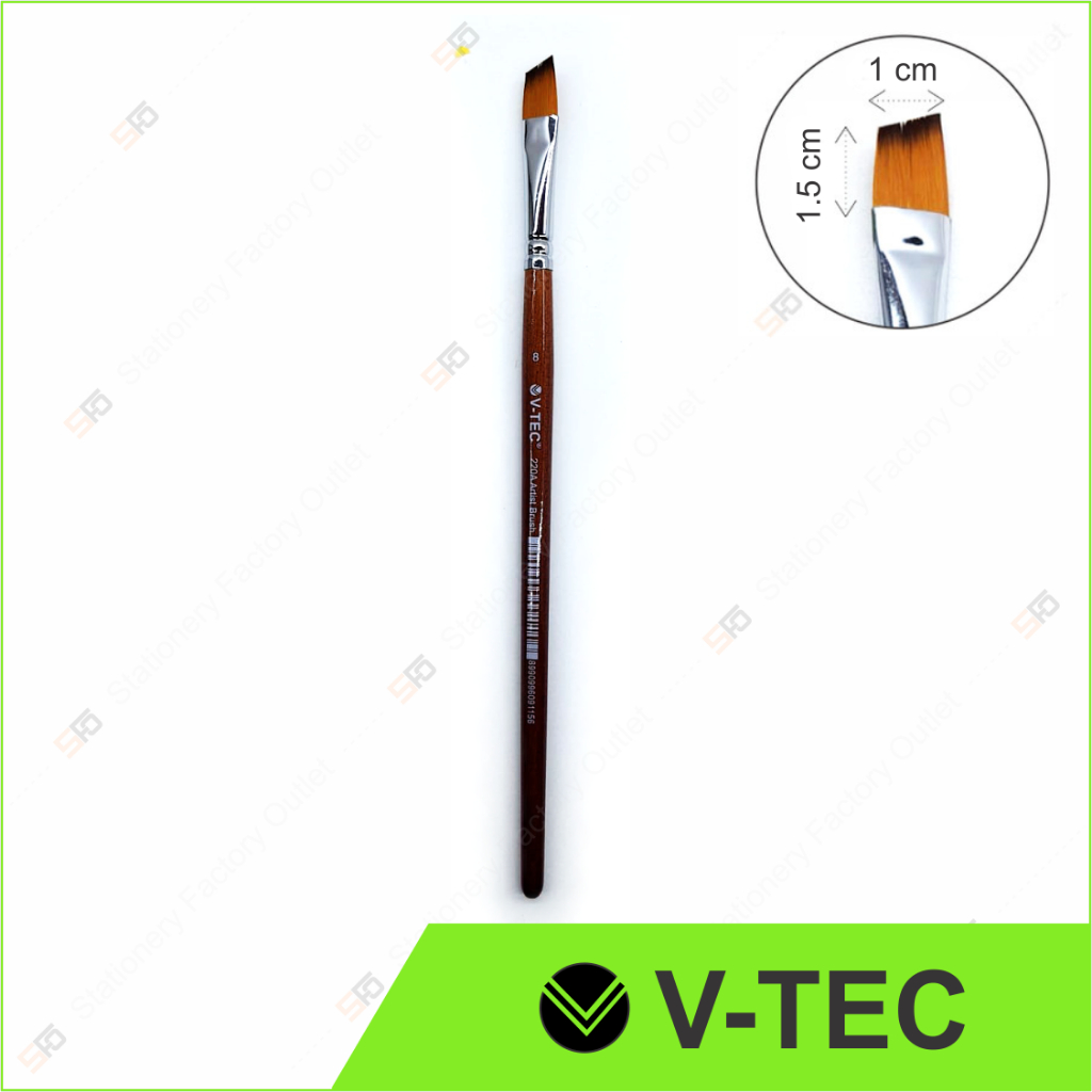 

Kuas Lukis Angular V-Tec 220A Satuan - Agular Paint Brush No. 8