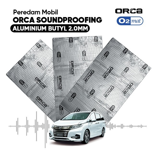 Peredam Suara Mobil Orca / Peredam Orca Alumunium / Peredam Aspal Orca Per Dus Isi 9 Lembar