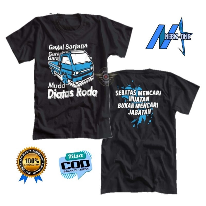 KAOS DISTRO DRIVER PICK-UP L300 GAGAL SARJANA | TSHIRT DRIVER MUDA ~SABLON DTF PREMIUM BAHAN KATUN C