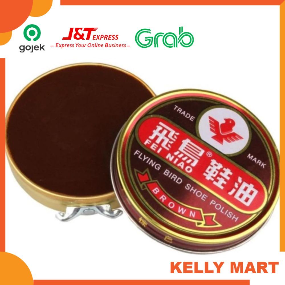 Semir Sepatu - Hitam / Coklat - Semir Sepatu Flying Bird