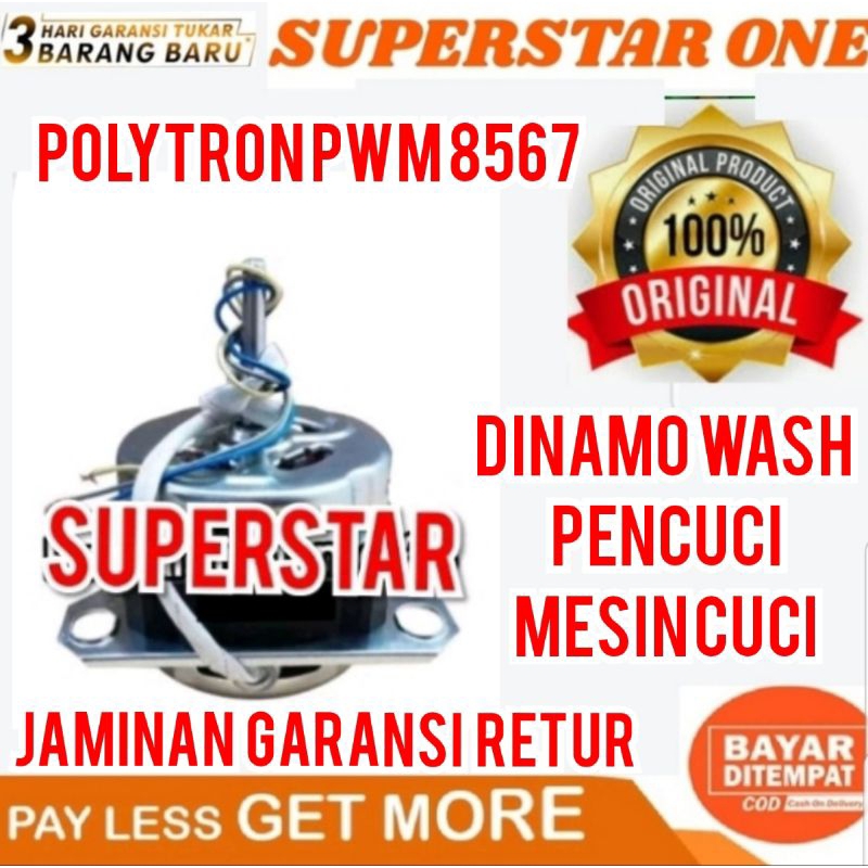 Dinamo WASH PENCUCI Motor Mesin Cuci Polytron Dinamo Pencuci Penggiling PWM 8567