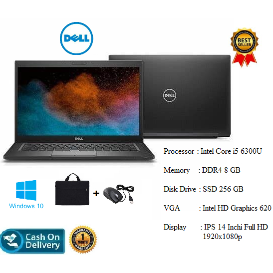 Laptop TOUCHSCREEN dell latitude 7480 i5 Gen 6th Ram 16GB/256GB SSD