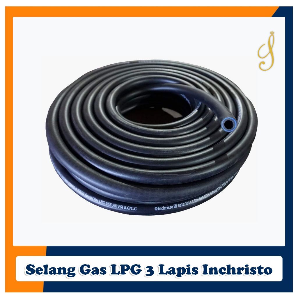 SELANG GAS ELPIJI 500 PSI 3 Lapis | Selang Gas LPG Anti Minyak, Anti Api, Anti Tikus, Anti Ngewess
