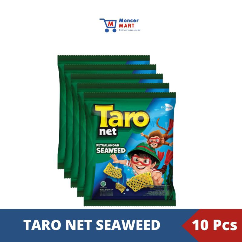 

Taro Net Petualangan Seaweed Renceng Isi 10 Pcs | Snack Taro Rasa Rumput Laut