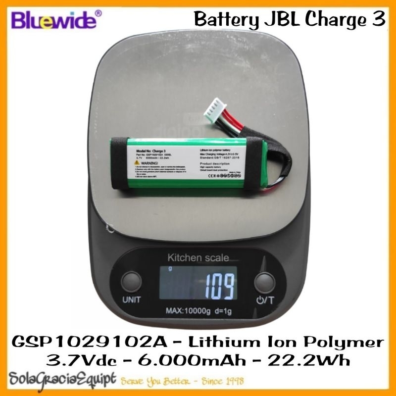 Fourclub_ Batre / Baterai / Battery Original Replacement Bluetooth Speaker Jbl Charge 3 -