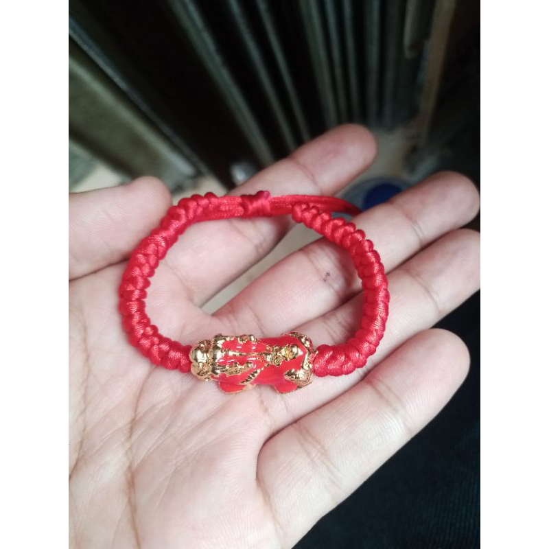 gelang tali shio naga warna merah sama hitam