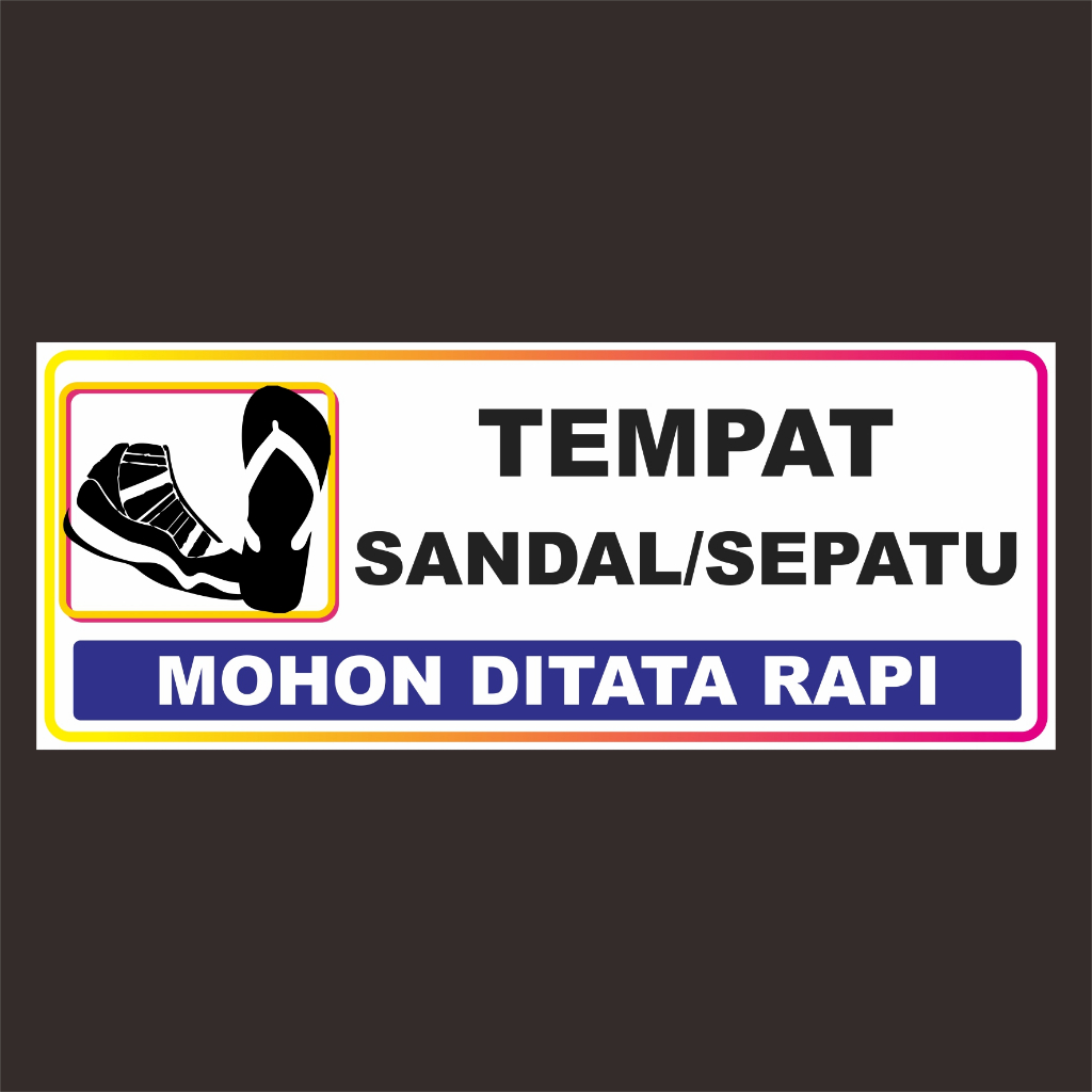 

stiker tempat sandal / sepatu (stiker vinyl)