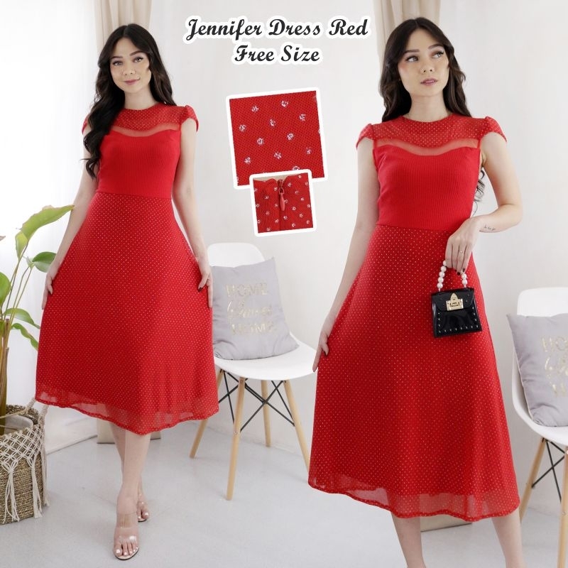 ElegantPGMTA Jennifer Dress Payung Kombinasi Tille Bling²-Allsize