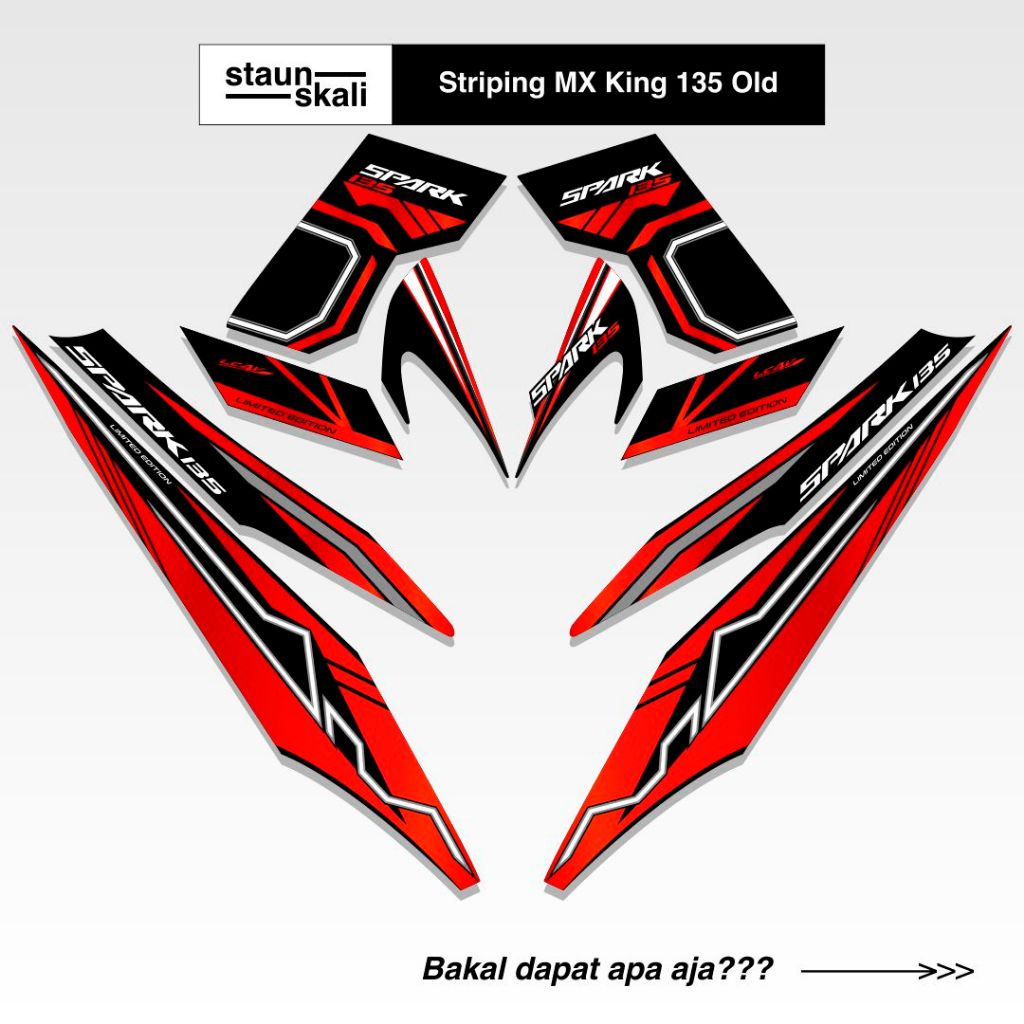 Striping Jupiter MX Old 135 Variasi (24) Malaysia Exciter Sniper Api Motif Mandalika Medusa Style Ki
