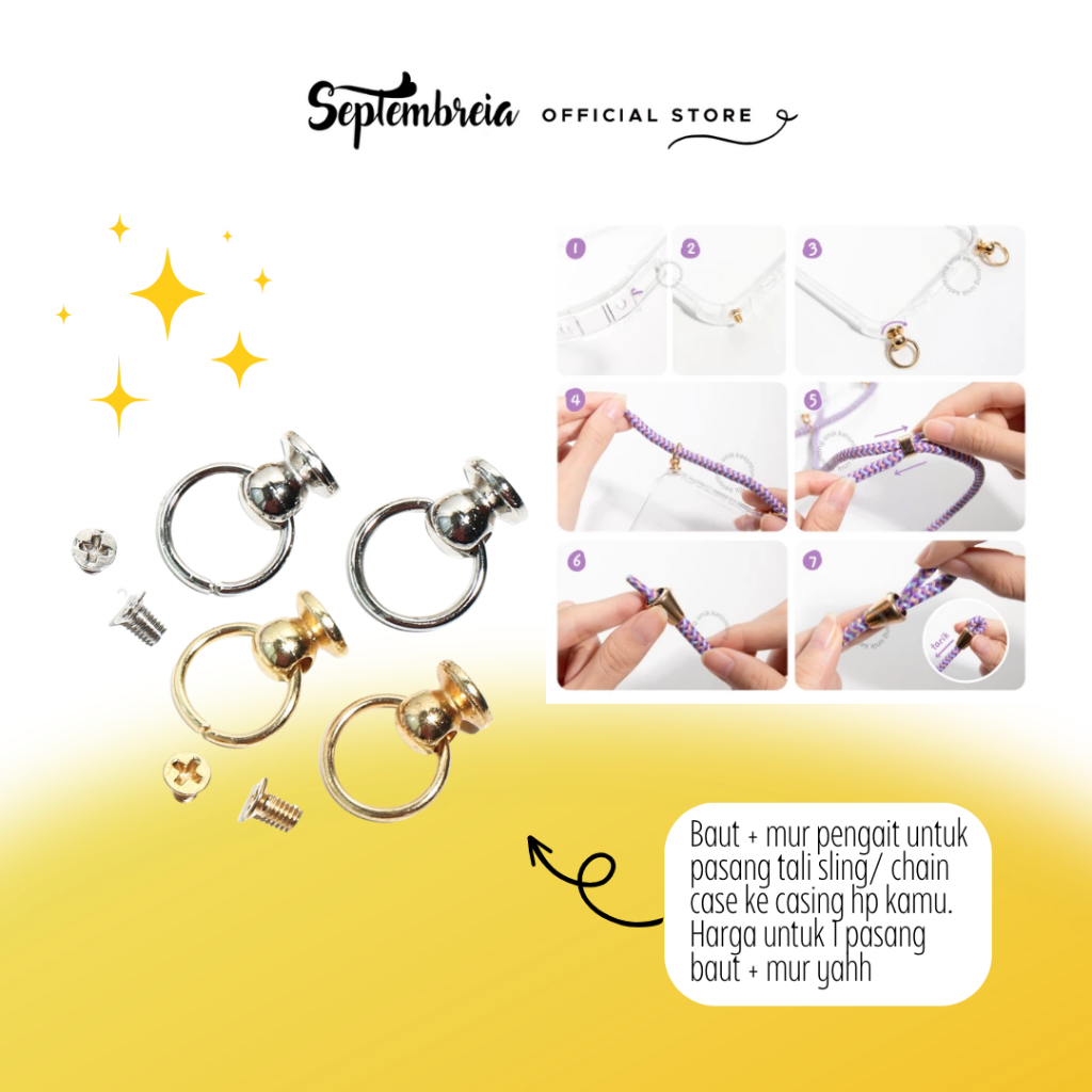 Baut Mur untuk Case HP Mur Baut Casing HP Baut Case HP Baut Casing HP Baut Tali HP Baut Tali Sling H