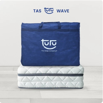 Tas Bag Cover Kasur Lipat TURU Wave Spunbound Tebal - Dark Blue