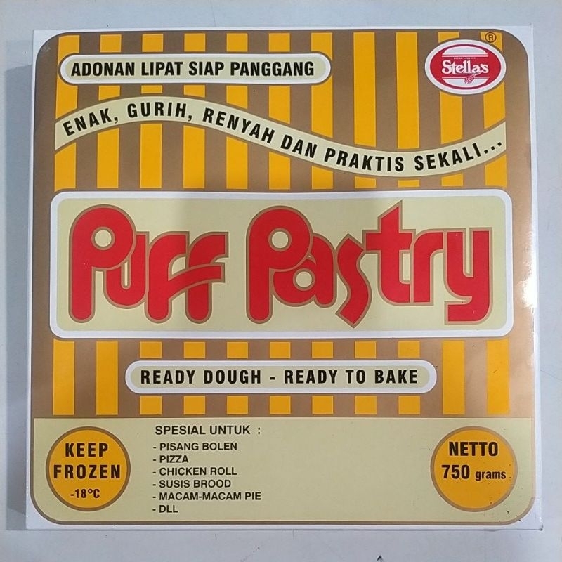 

PUFF PASTRY STELLAS 750 GRAM / KULIT PASTRY LEMBARAN