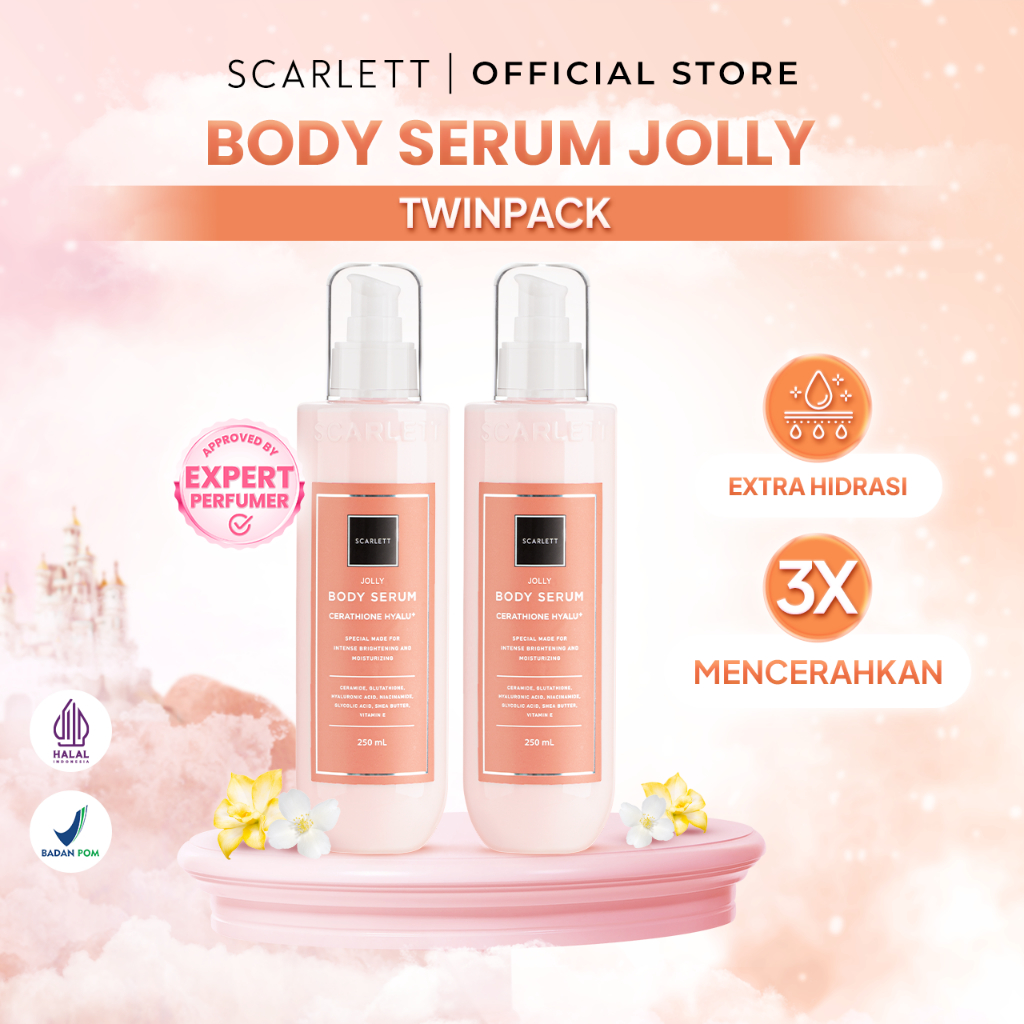 Scarlett Whitening Body Serum Jolly Twin Pack Melembabkan dan menghaluskan kulit by SCARLET OFFICIAL