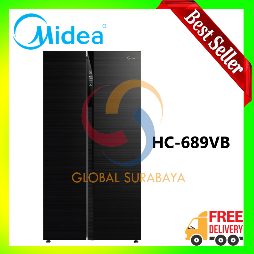 MIDEA Side by Side (SBS) Series - HC689VB - GARANSI RESMI
