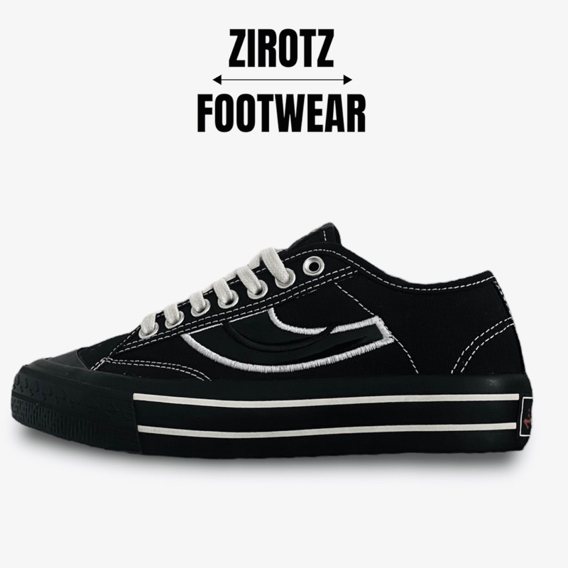 Zirotz Flexion Underground all black Sepatu Original Pria  Wanita  Sneaker  Vulcanized 36-44
