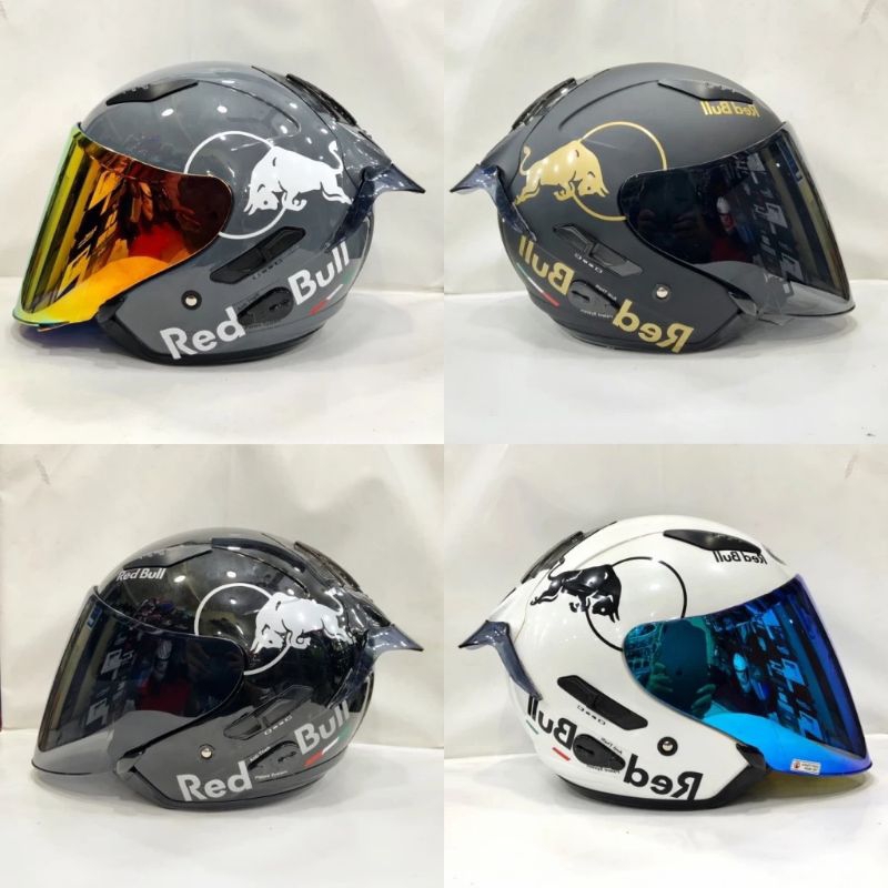 HELM KYT GALAXY FLAT R  PAKET GANTENG RED BULL
