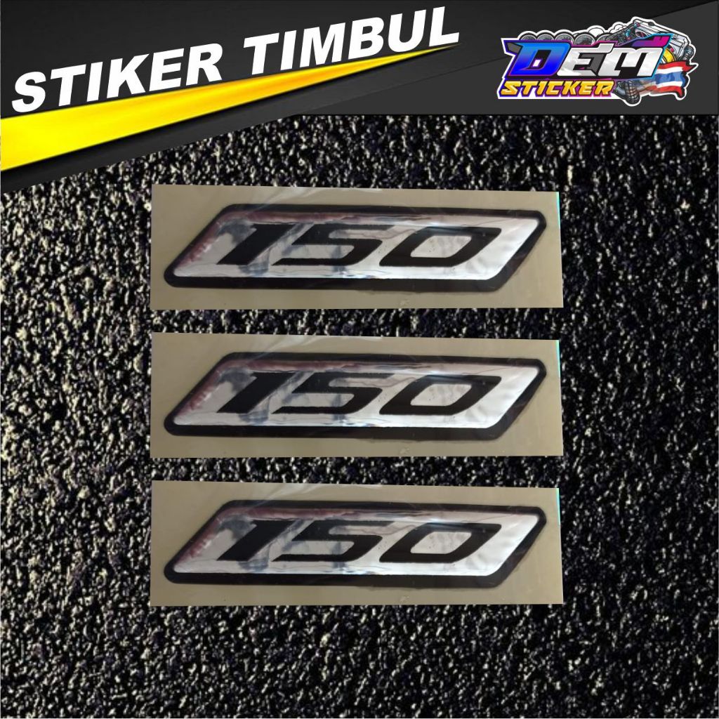 Emblem 150 stiker honda 150 stiker tambahan vario 150 stiker timbul motor