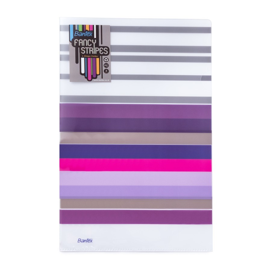 

Bantex Fancy Stripes L Shape Folder Folio Lilac