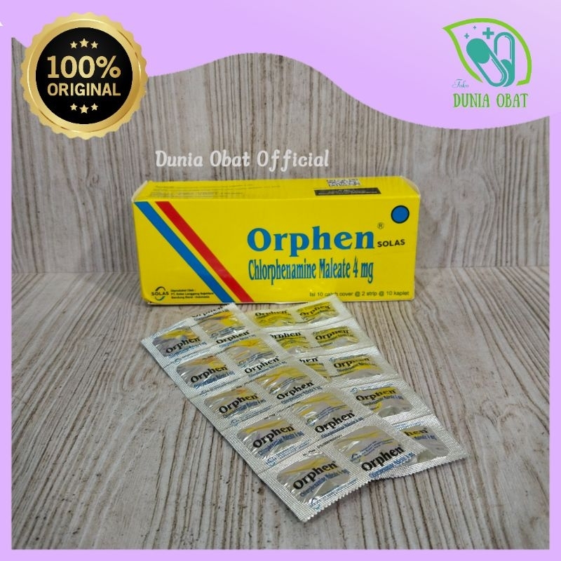 [Tablet isi 10] Orphen | alergi | gatal-gatal | alergi cuaca | bersin-bersin | pilek alergi | bidura
