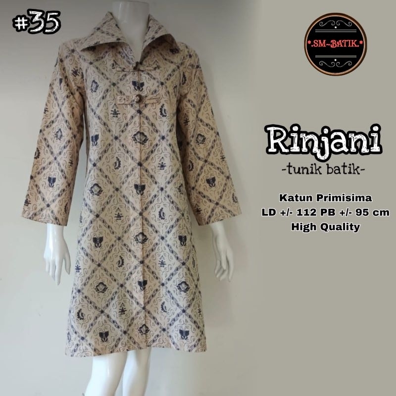 TUNIK BATIK,BATIK SOLO,TUNIK RINJANI
