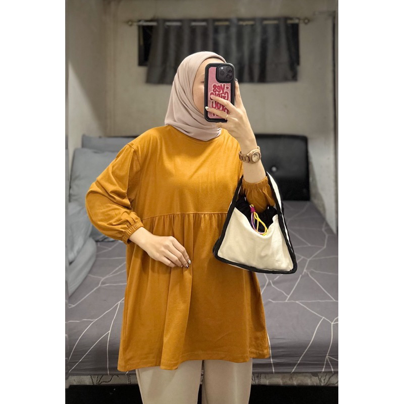 Anaya Atasan Wanita Polos Rayon Twill Premium /Blouse Seleting depan