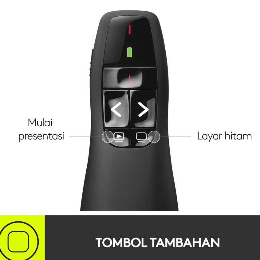 ➾❈❁ Logitech R400 Remote Presenter Wireless Laser Merah/Pointer Logitech Official Store/Laser Pointe