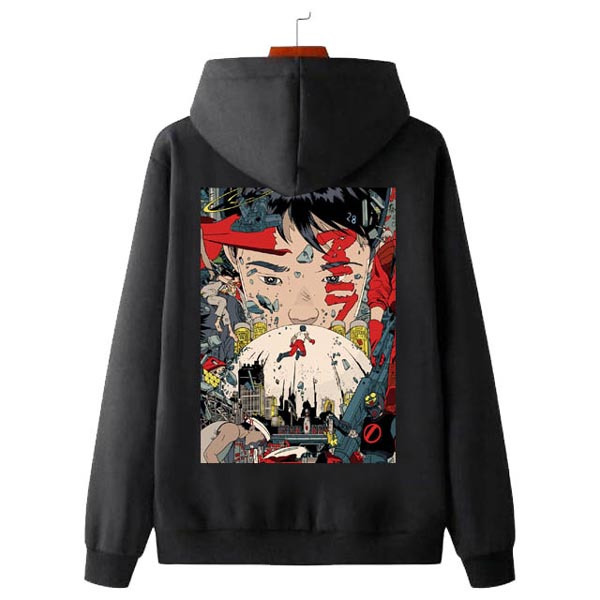 Jaket Hoodie Akira Anime Manga Hoodie Sweater Bahan Cotton Fleece