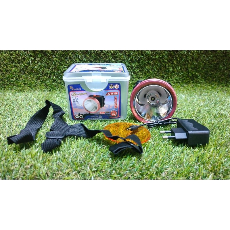 Senter Kepala Jinlong JL7822P 80 Watt Waterproof PUTIH KUNING