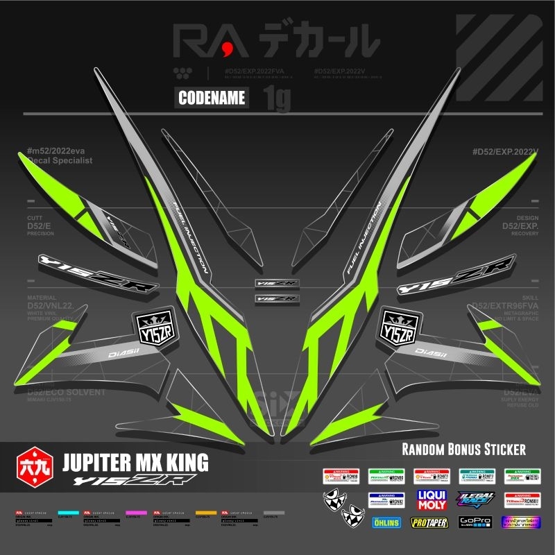 STICKER Y15ZR TRANSPARAN SPECIAL EDITION /STRIPING MX KING 150 TRANSPARAN/YAMAHA YAMAHA Y15ZR