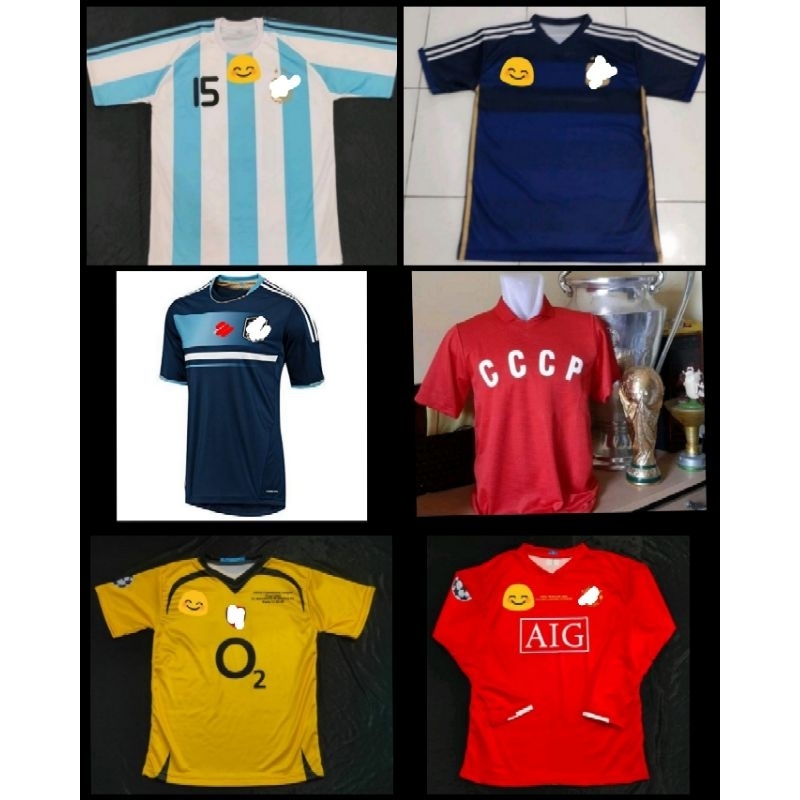 Jersey Un Sov 1960 C C C P Printing/Jersey Argentina 2014/Jersey Argentina 2011 Away/Jersey Argentin