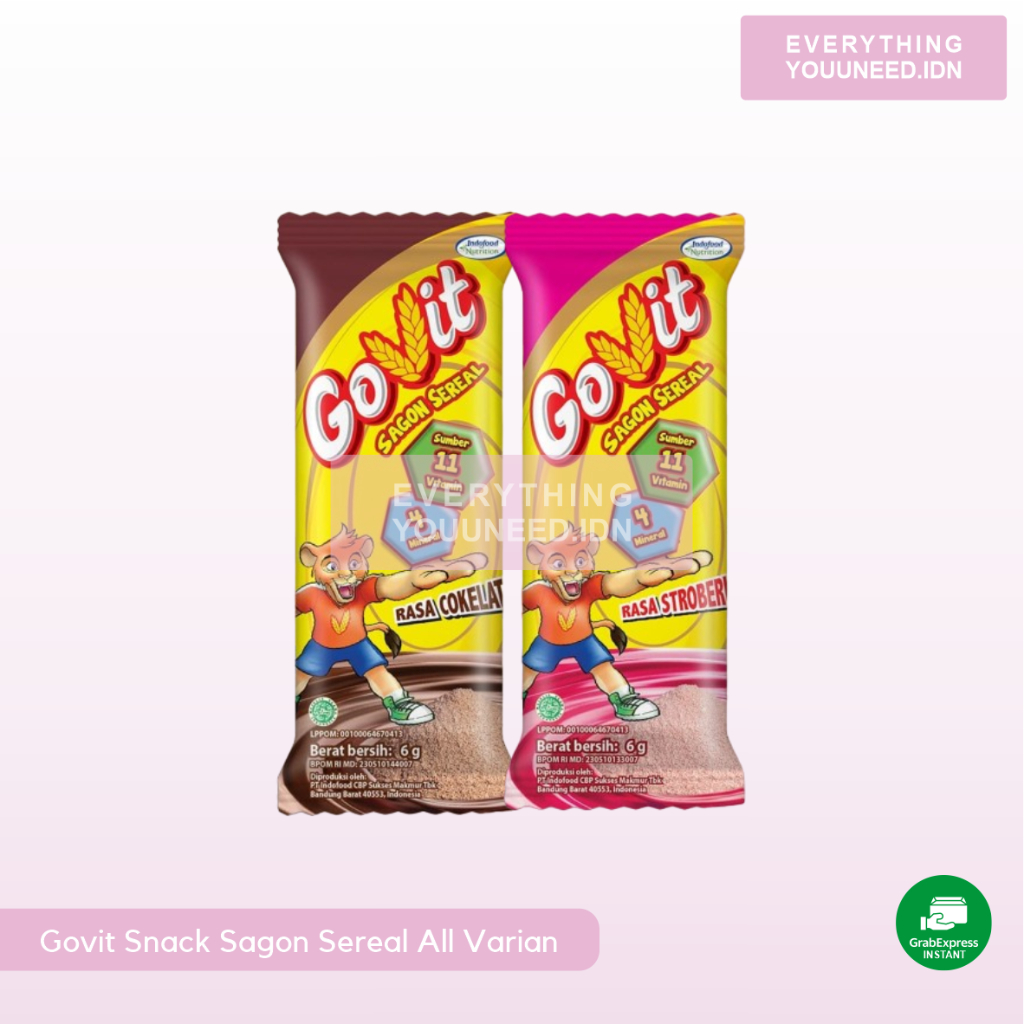 

Govit Snack Sagon Sereal All Varian Sachet 6Gr