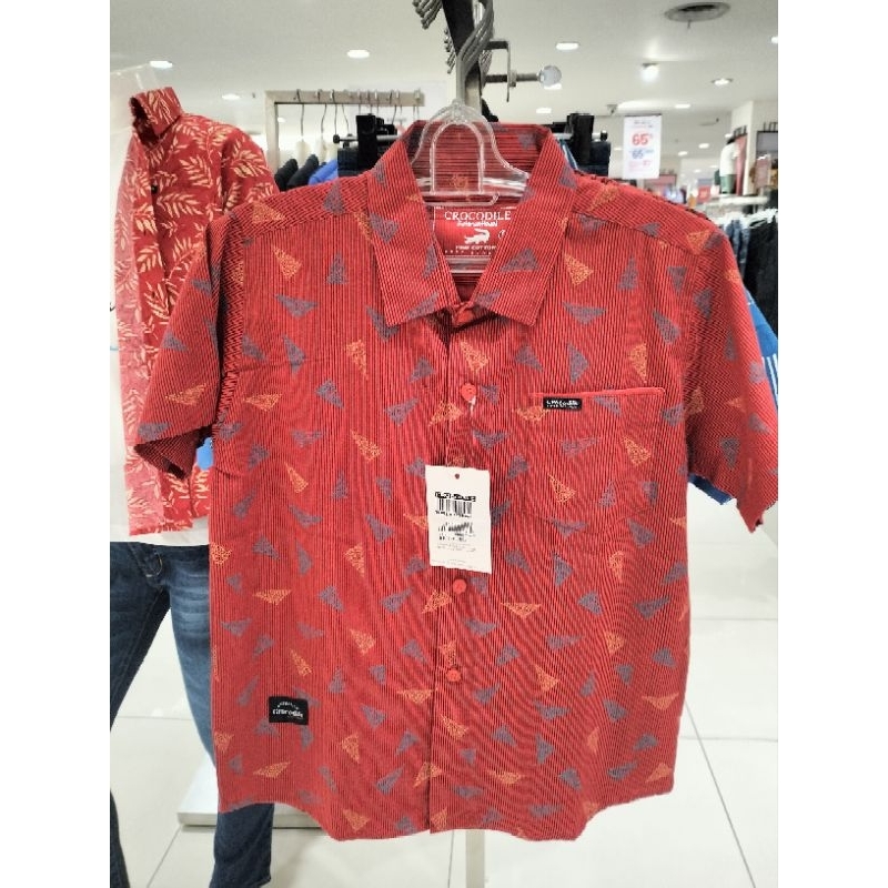 Crocodile baju kemeja anak laki-laki merah original