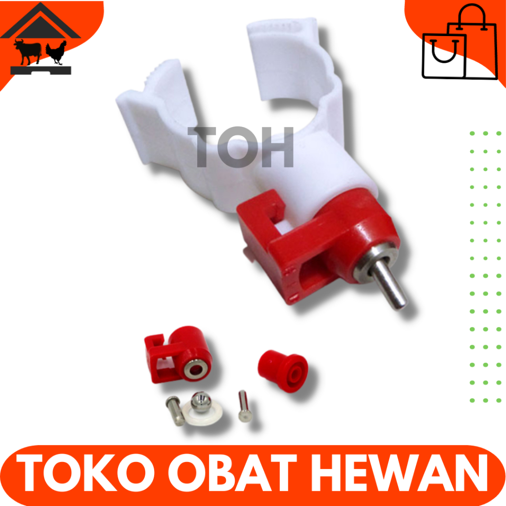 NIPPLE AYAM A3 PETELUR MERAH PUTIH - Nipel Nepel Niple Tempat Minum Ayam Petelur Broiler Layer - Nip